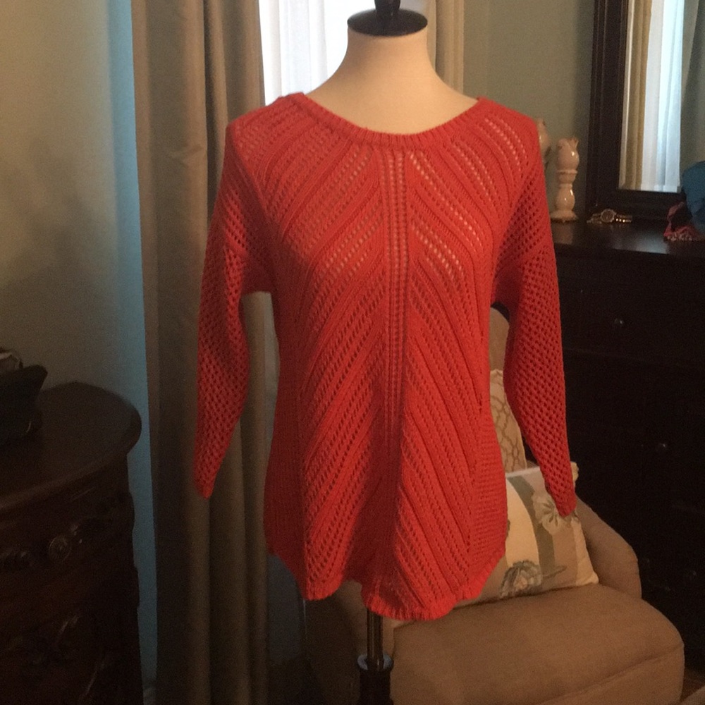 Open weave sweater